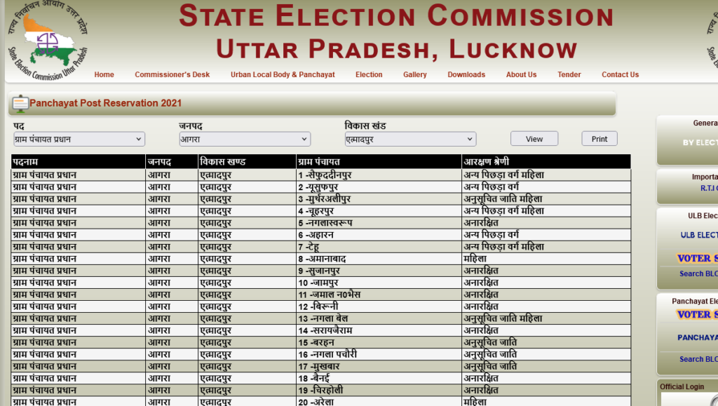 ग्राम पंचायत आरक्षण सूची 2026 pdf